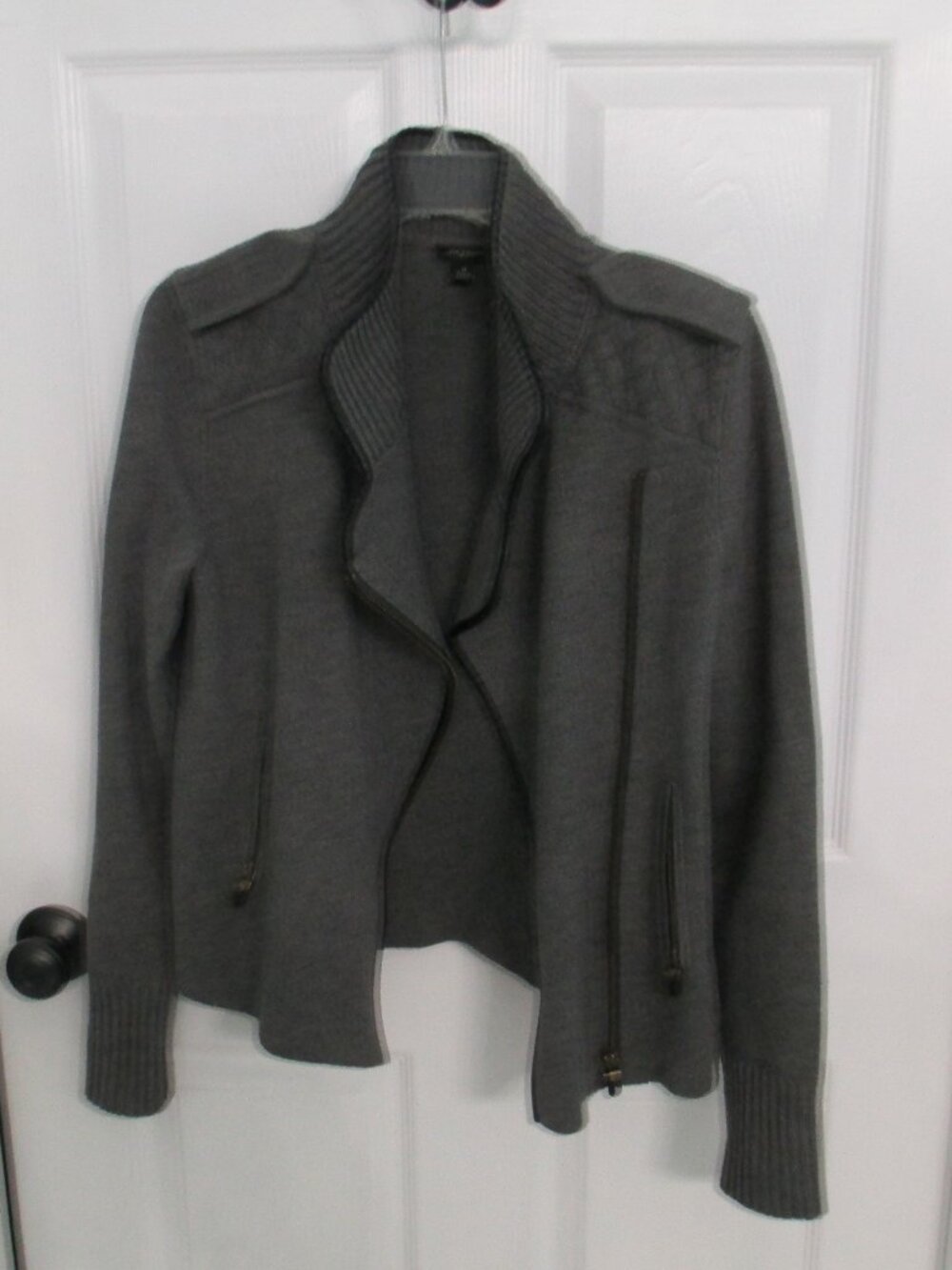 Ann Taylor knit moto style jacket